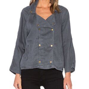 Current/Elliott Conductor Jacket Castle Gray Double Breasted